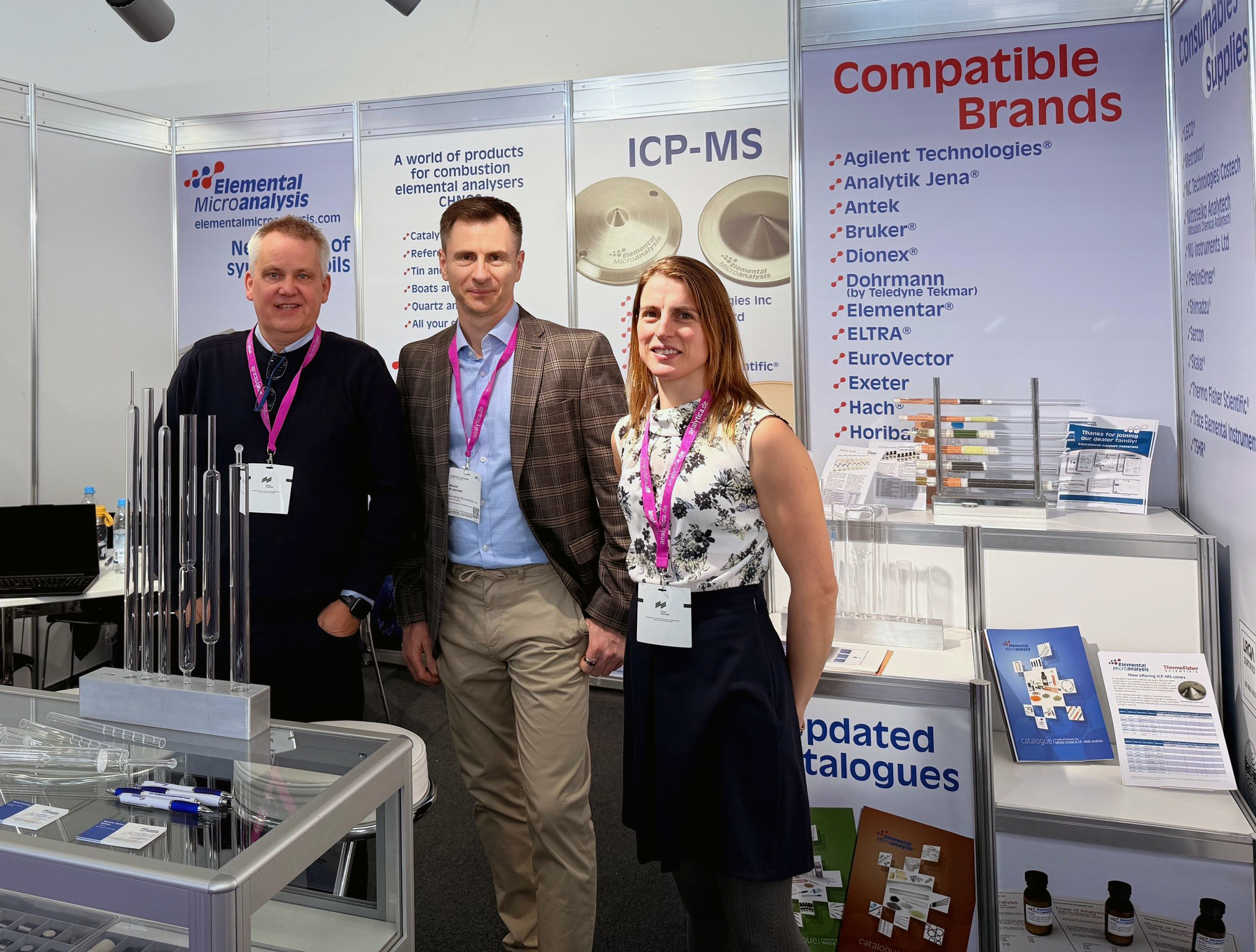 Elemental Microanalysis team at analytica 2026